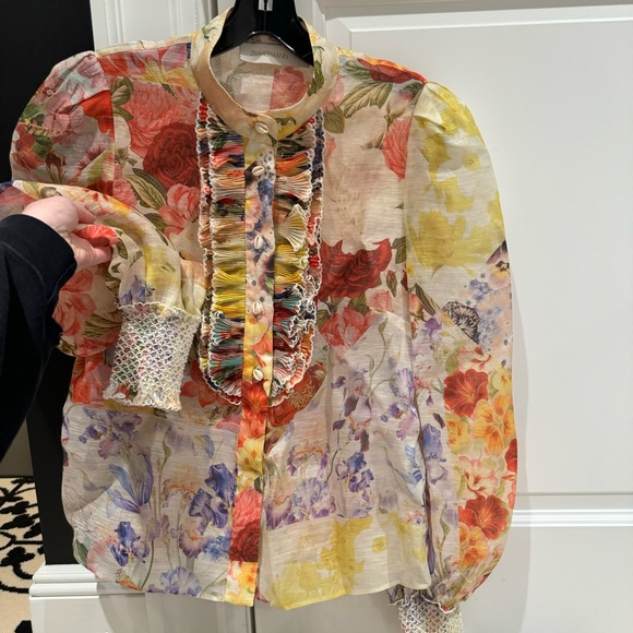 Zimmermann - Wonderland embellished floral-print blouse - Picture 6 of 14